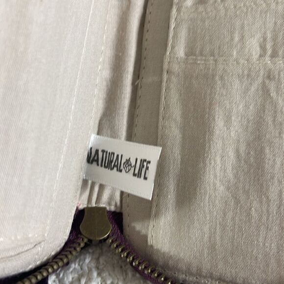 Natural Life wallet around zipper bom bom card holder boho New - Picture 9 of 9